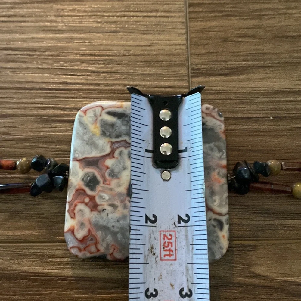 Beautiful artisan large jasper pendent 2 strand necklace Jasper/stone beads - Picture 8 of 9